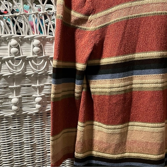 CHAPS Denim Womens Size S Linen Blend Cardigan Southwestern Striped Knit Sweater - Picture 8 of 16